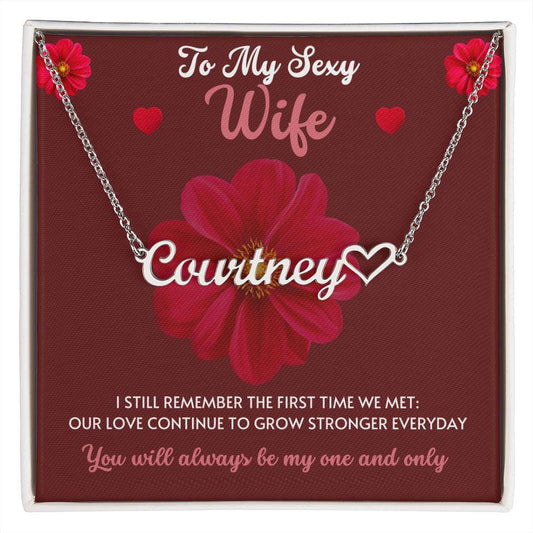 Personalized Name Necklace for Wife - Giftsmojo