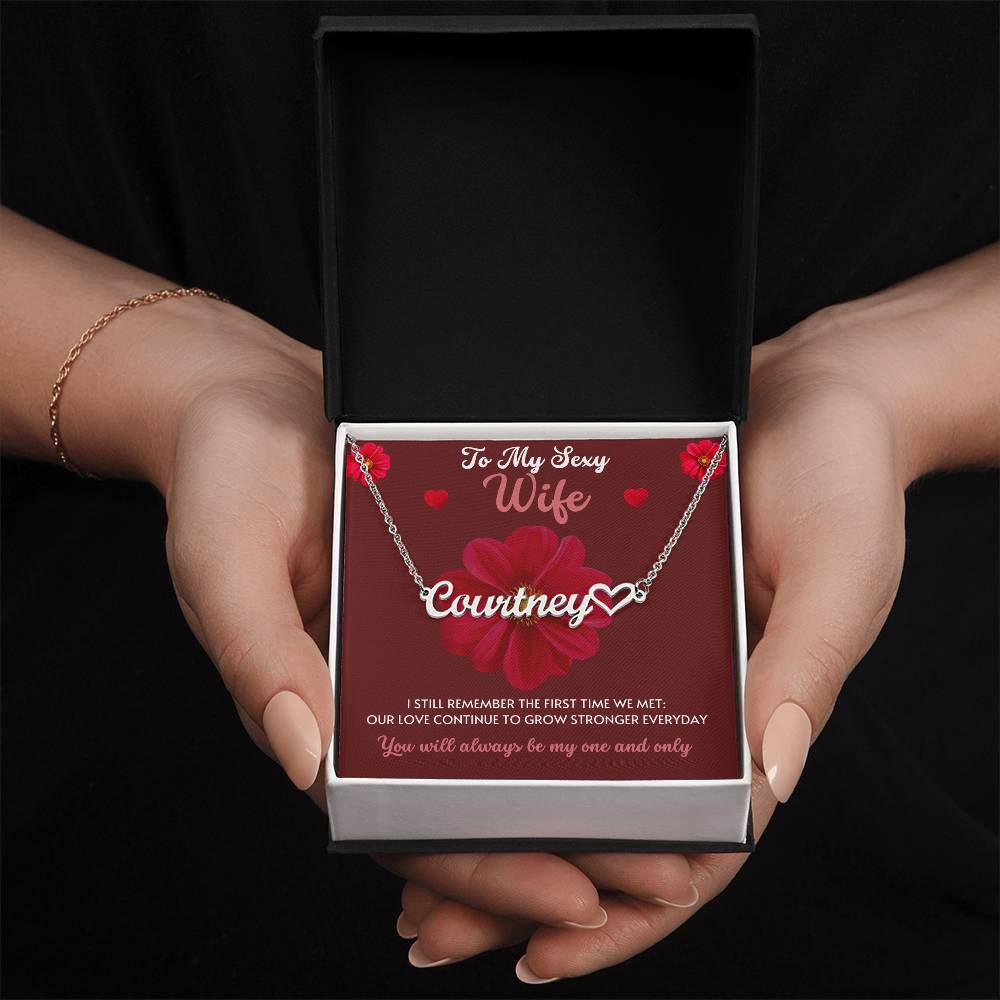 Personalized Name Necklace for Wife - Giftsmojo