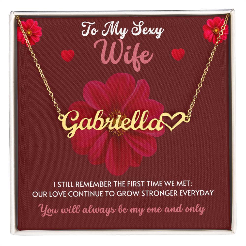 Personalized Name Necklace for Wife - Giftsmojo