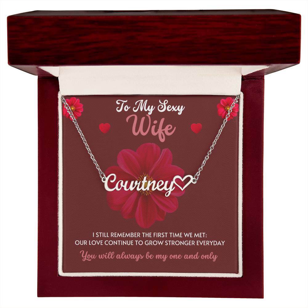 Personalized Name Necklace for Wife - Giftsmojo