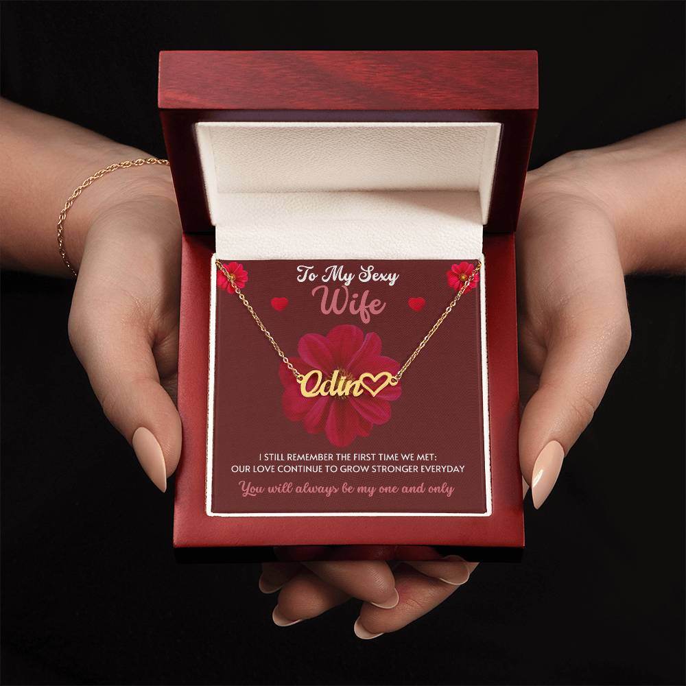 Personalized Name Necklace for Wife - Giftsmojo