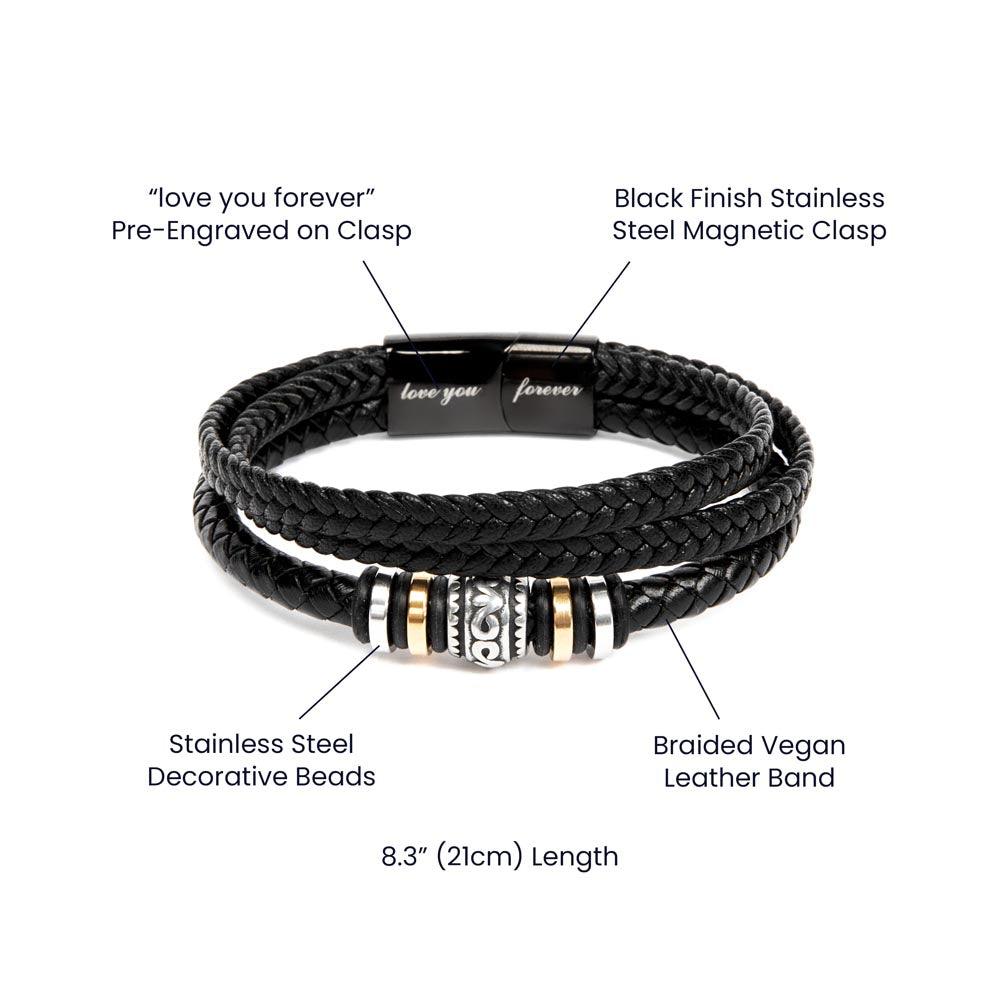 Gift To Dad For Christmas - Love You For Ever Bracelet - Giftsmojo