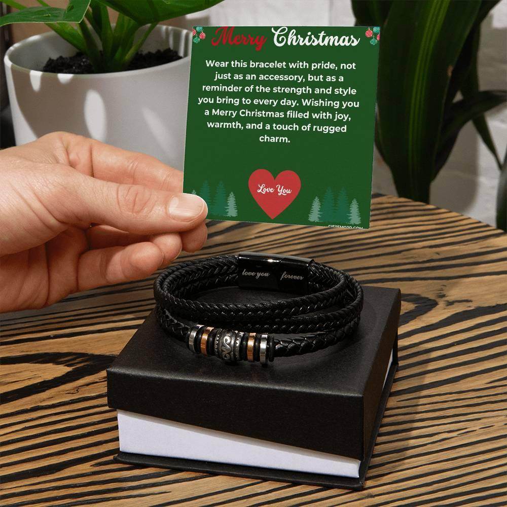 Merry Christmas Gift Bracelet - Love You For Ever Bracelet - Giftsmojo