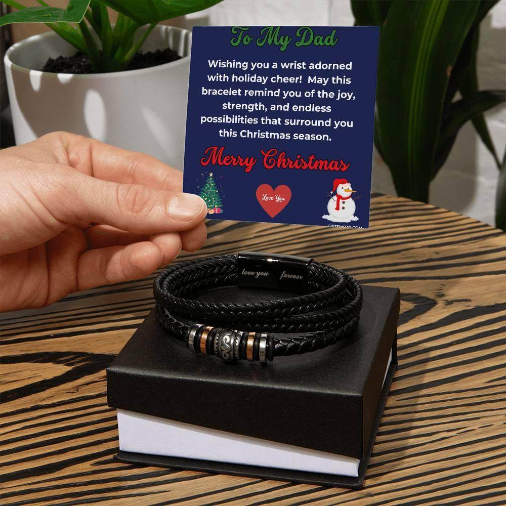 Christmas Gift To Dad Bracelet - Love You For Ever Bracelet - Giftsmojo