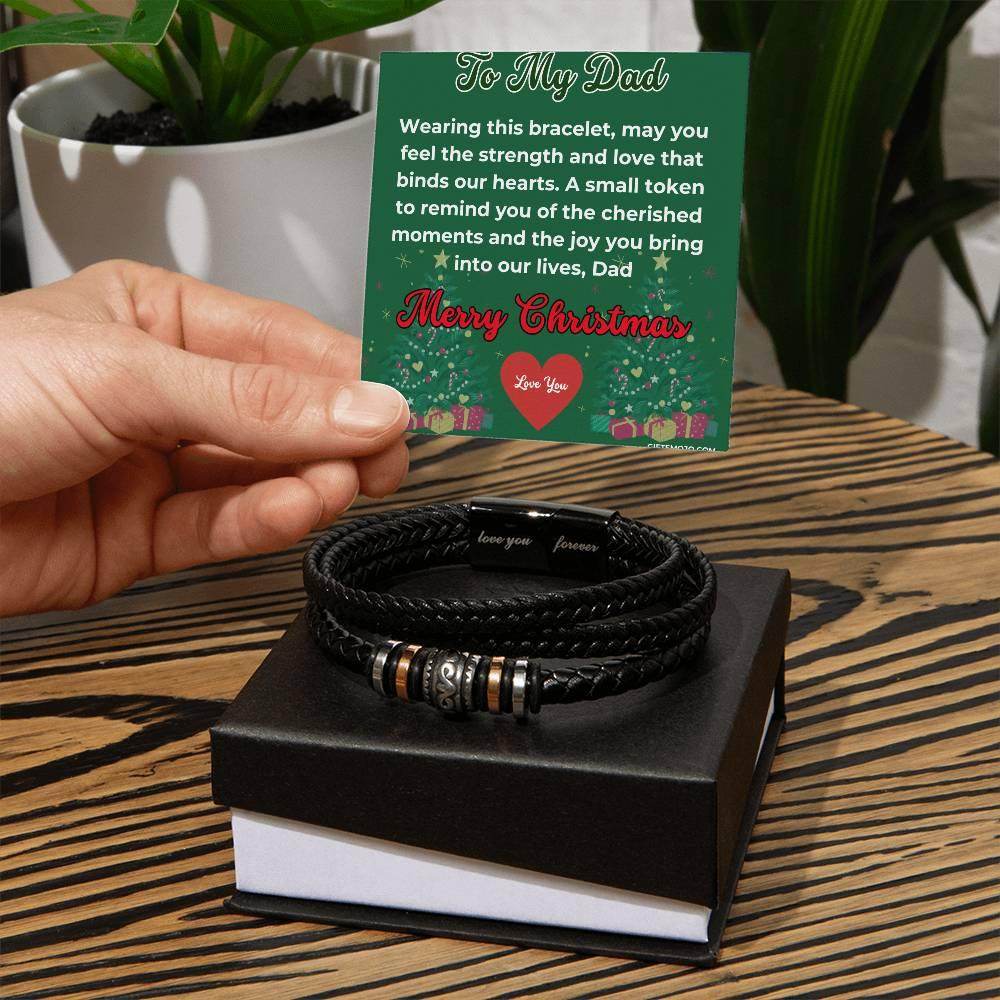 Christmas Gift To My Dad Bracelet - Love You For Ever Bracelet - Giftsmojo