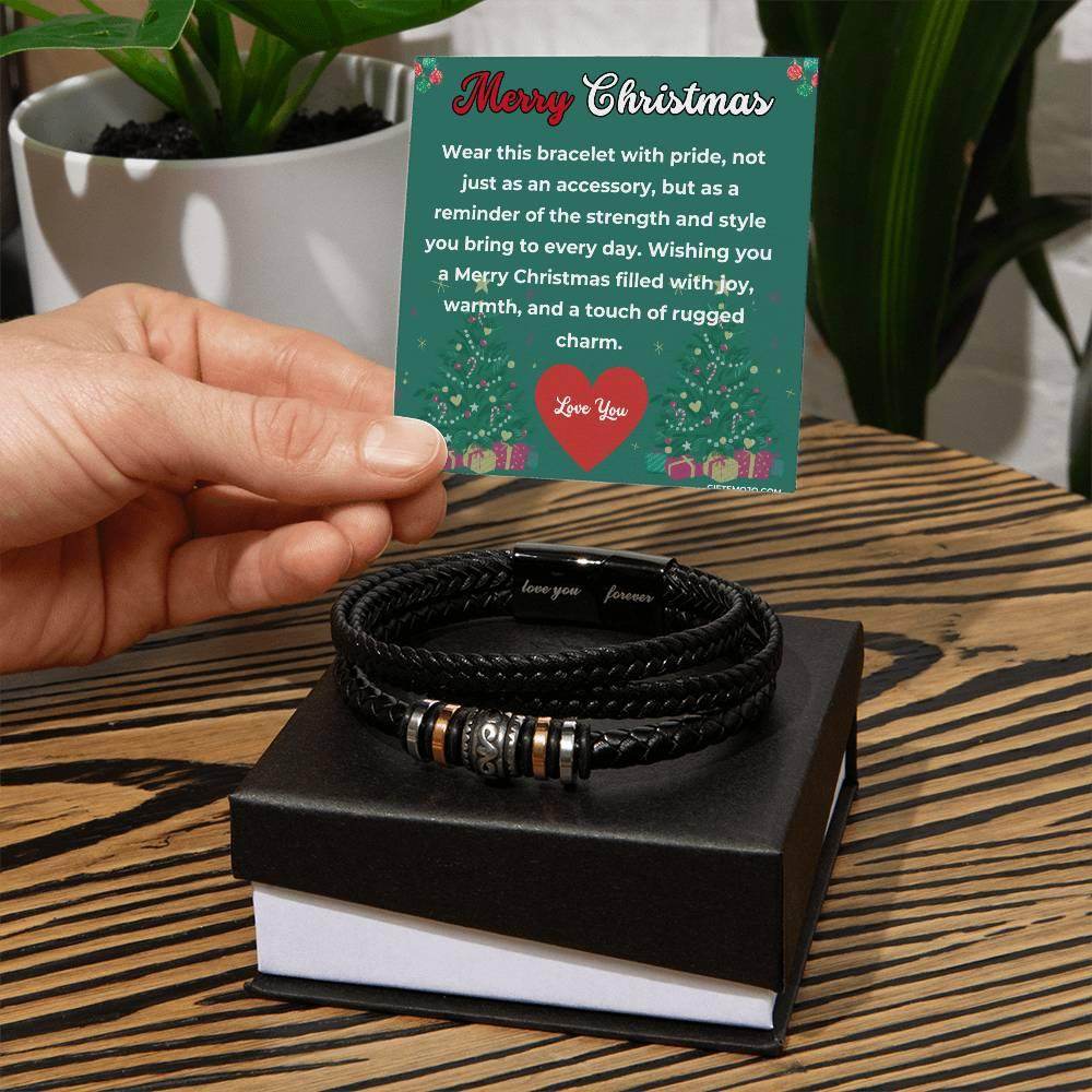 Merry Christmas Gift Bracelet - Love You For Ever Bracelet - Giftsmojo