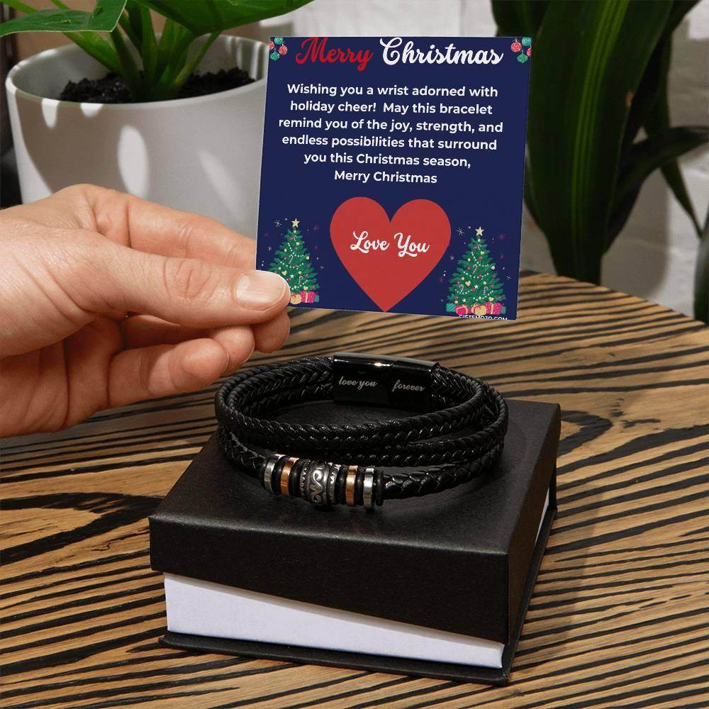 Merry Christmas Love You For Ever Bracelet - Giftsmojo