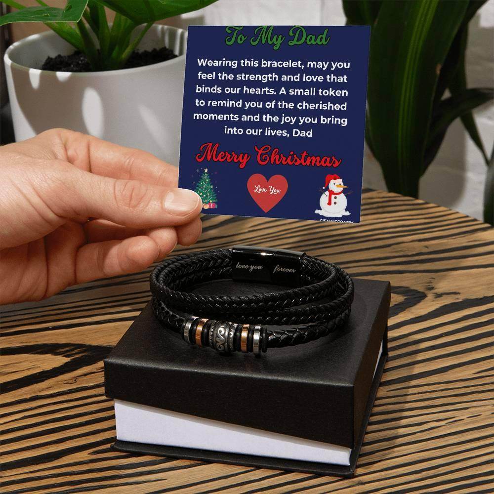 Gift To Dad For Christmas - Love You For Ever Bracelet - Giftsmojo