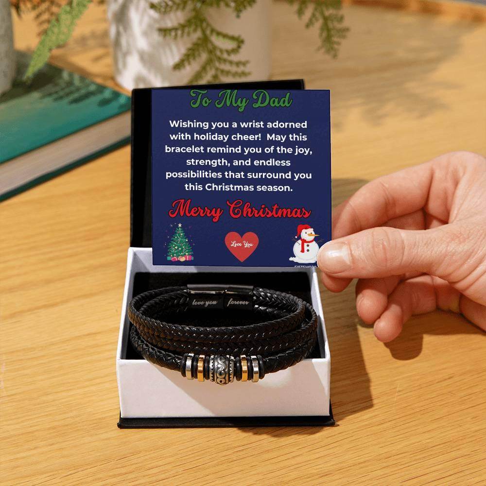 Christmas Gift To Dad Bracelet - Love You For Ever Bracelet - Giftsmojo