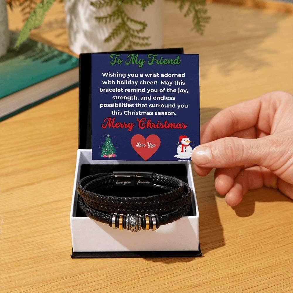 Gift To Friend For Christmas - Love You For Ever Bracelet - Giftsmojo