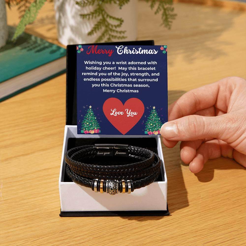 Merry Christmas Love You For Ever Bracelet - Giftsmojo