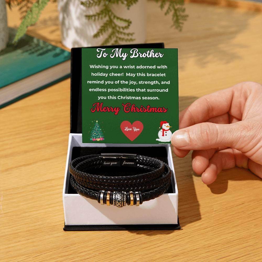 Gift To My Brother For Christmas - Love You For Ever Bracelet - Giftsmojo