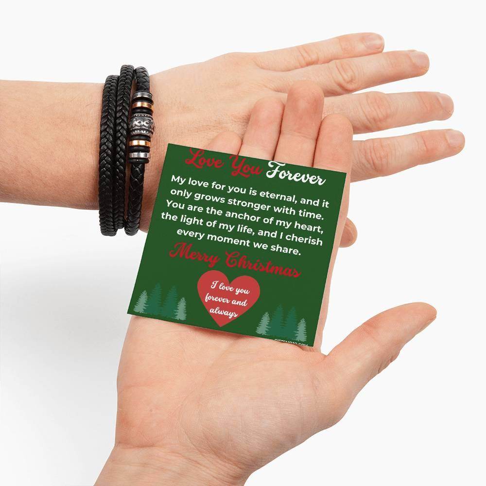 Merry Christmas Bracelet I Love you forever Men's Bracelet - Giftsmojo