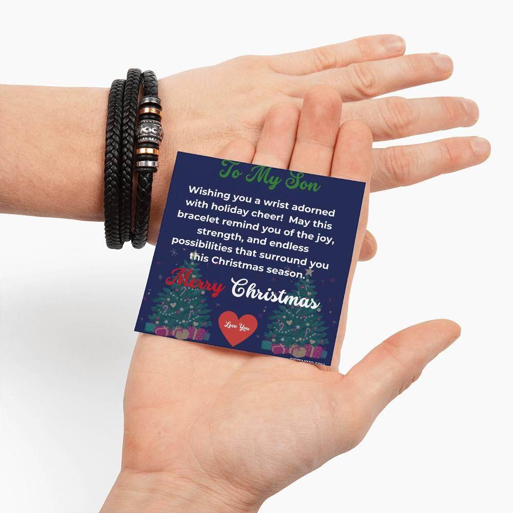 Merry Christmas To My Son Bracelet - Love You For Ever Bracelet - Giftsmojo