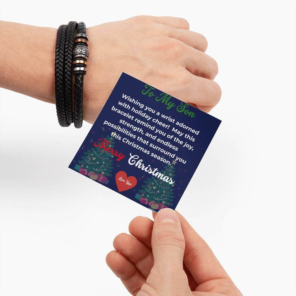 Merry Christmas To My Son Bracelet - Love You For Ever Bracelet - Giftsmojo