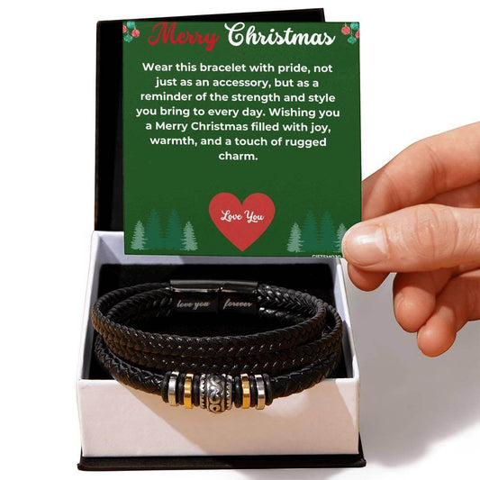 Merry Christmas Gift Bracelet - Love You For Ever Bracelet - Giftsmojo