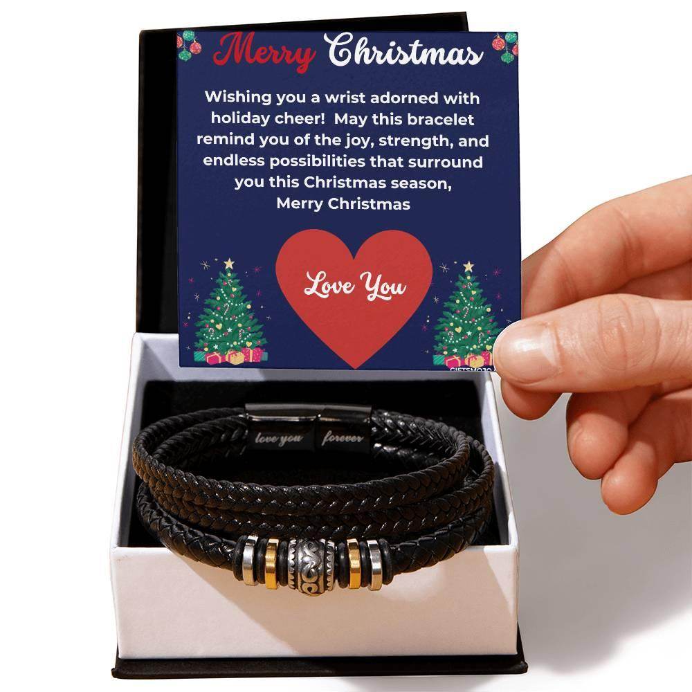 Merry Christmas Love You For Ever Bracelet - Giftsmojo