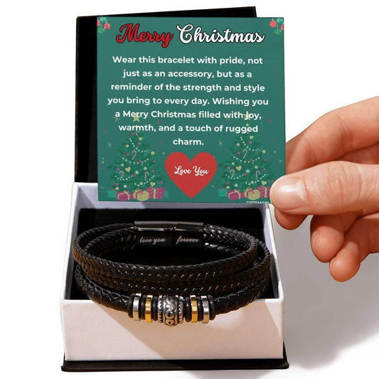 Merry Christmas Gift Bracelet - Love You For Ever Bracelet - Giftsmojo