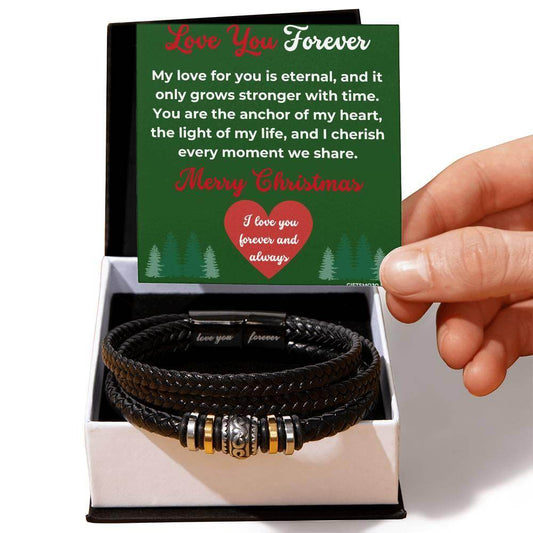 Merry Christmas Bracelet I Love you forever Men's Bracelet - Giftsmojo