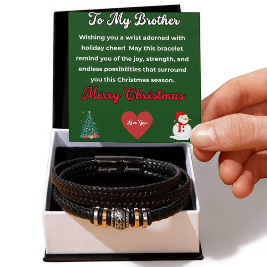 Gift To My Brother For Christmas - Love You For Ever Bracelet - Giftsmojo