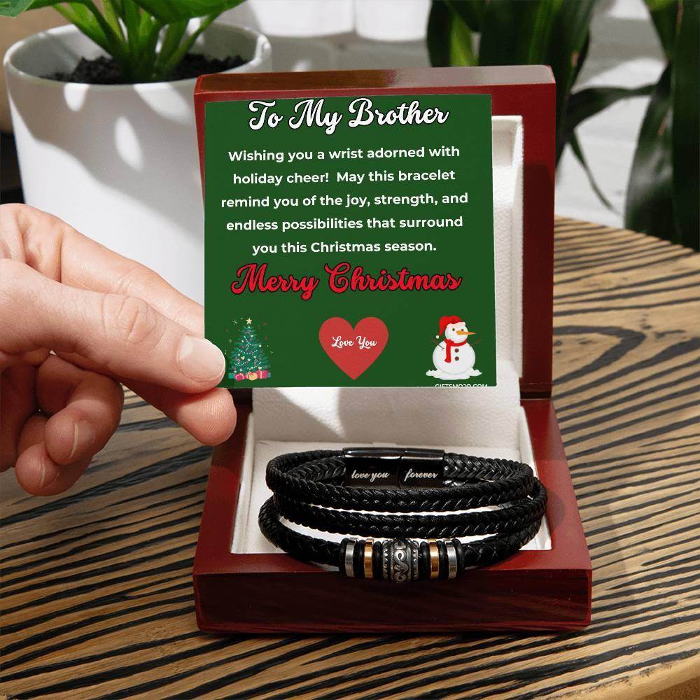Gift To My Brother For Christmas - Love You For Ever Bracelet - Giftsmojo