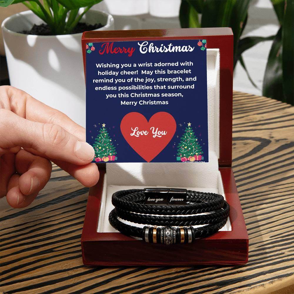 Merry Christmas Love You For Ever Bracelet - Giftsmojo