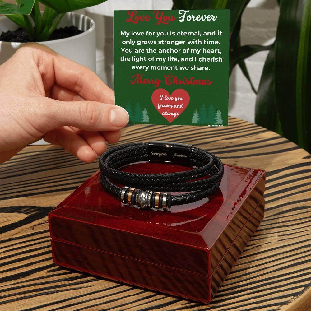 Merry Christmas Bracelet I Love you forever Men's Bracelet - Giftsmojo