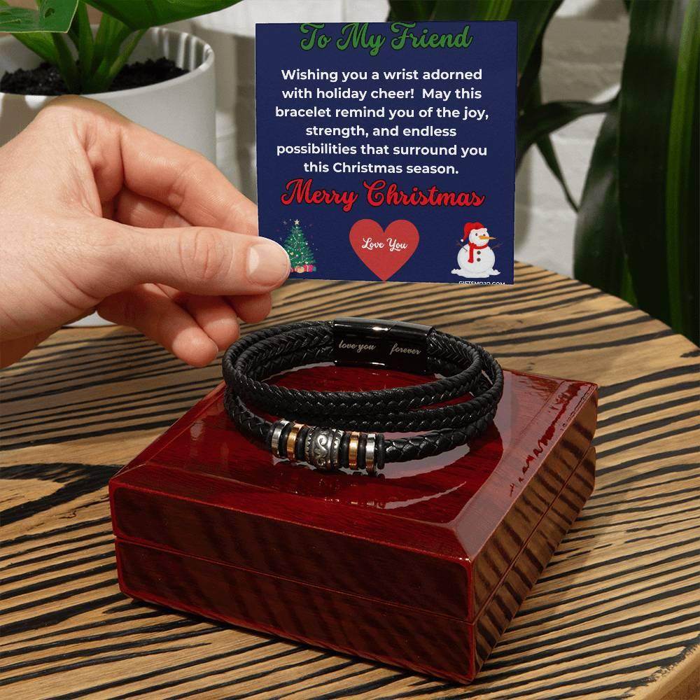 Gift To Friend For Christmas - Love You For Ever Bracelet - Giftsmojo