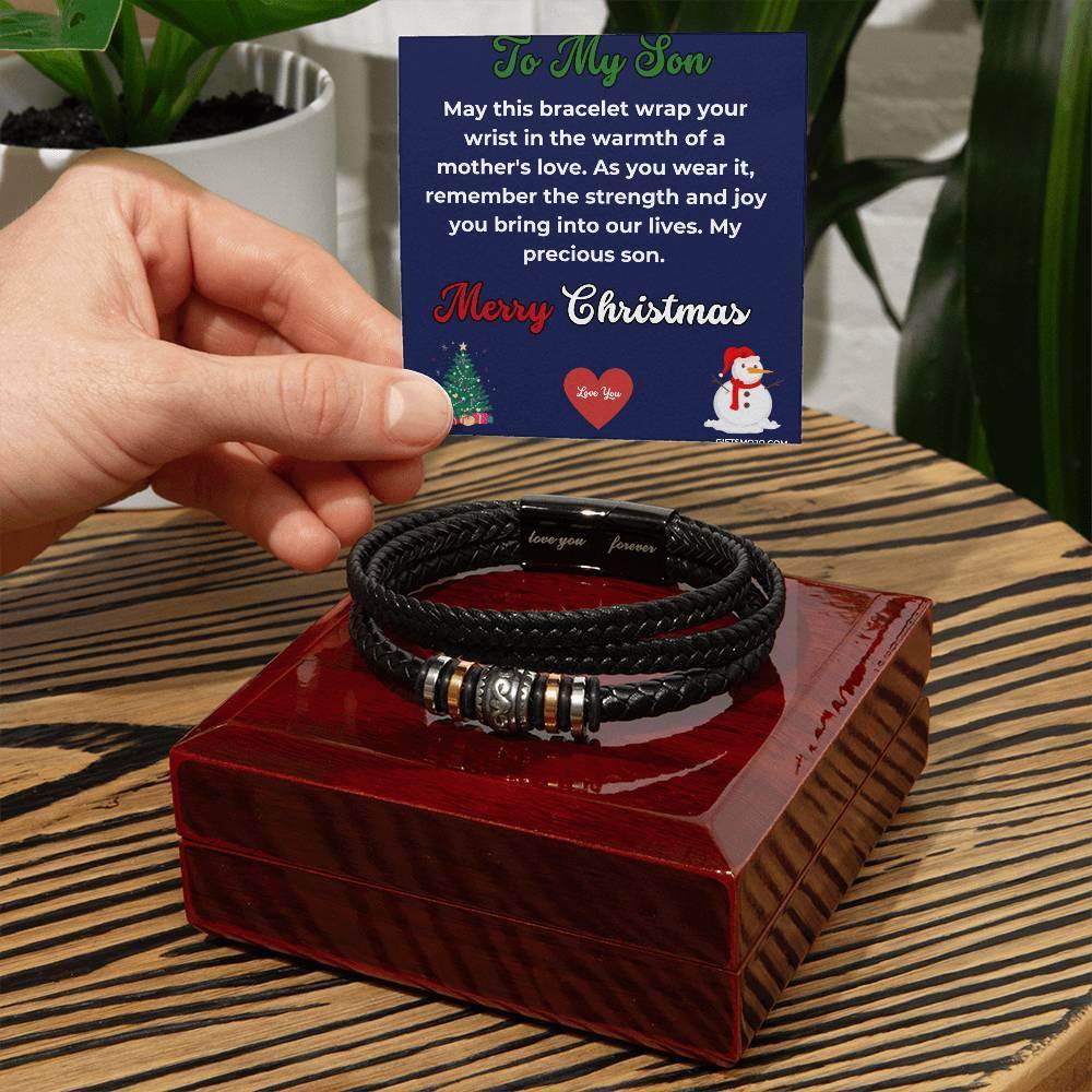 Christmas Gift To My Son From Mom Bracelet - Giftsmojo