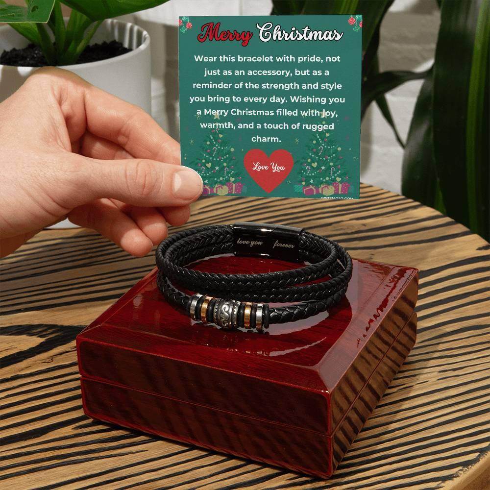 Merry Christmas Gift Bracelet - Love You For Ever Bracelet - Giftsmojo
