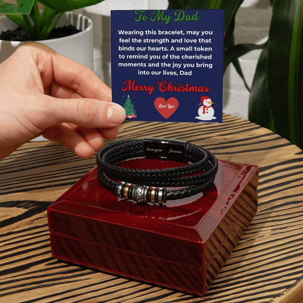 Gift To Dad For Christmas - Love You For Ever Bracelet - Giftsmojo