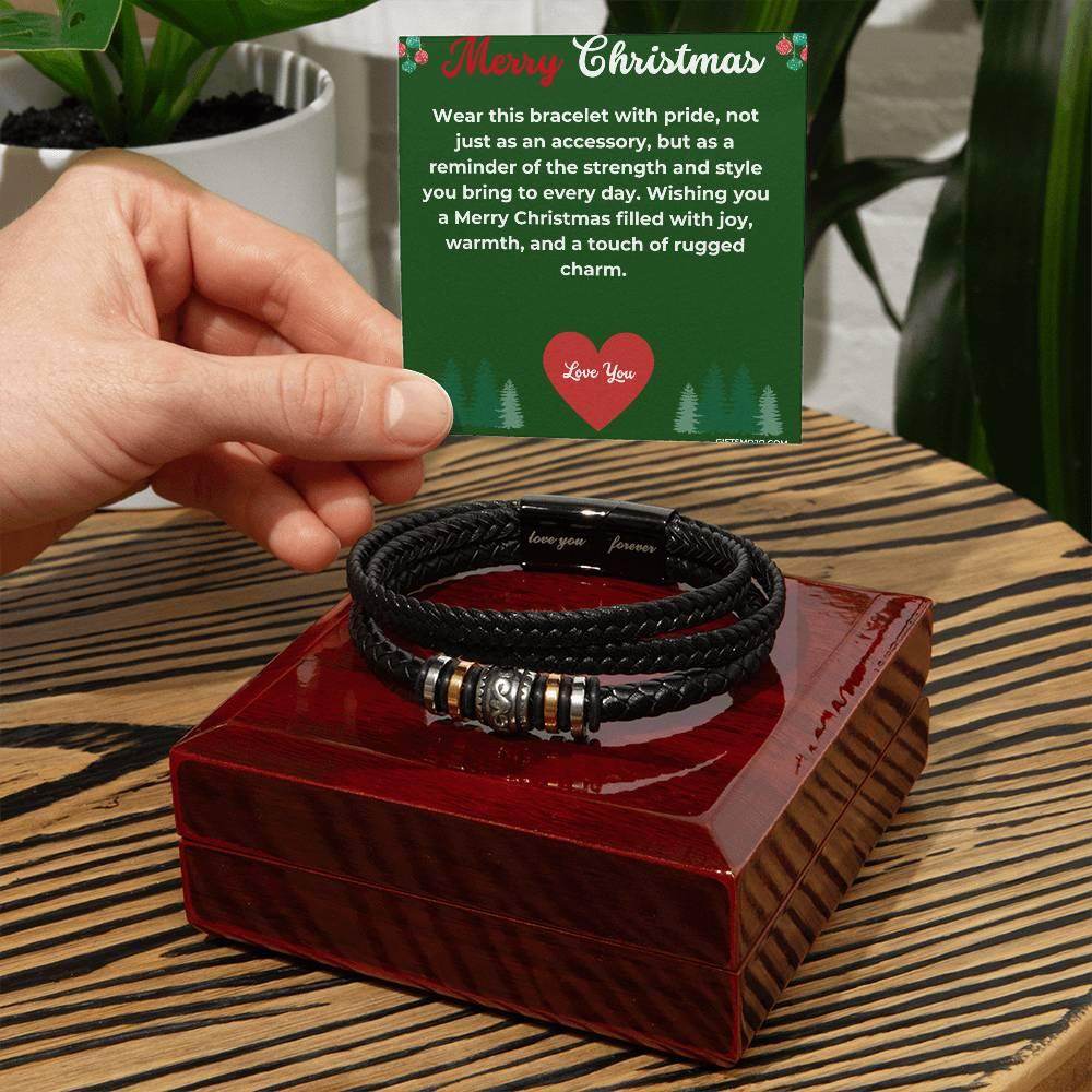 Merry Christmas Gift Bracelet - Love You For Ever Bracelet - Giftsmojo