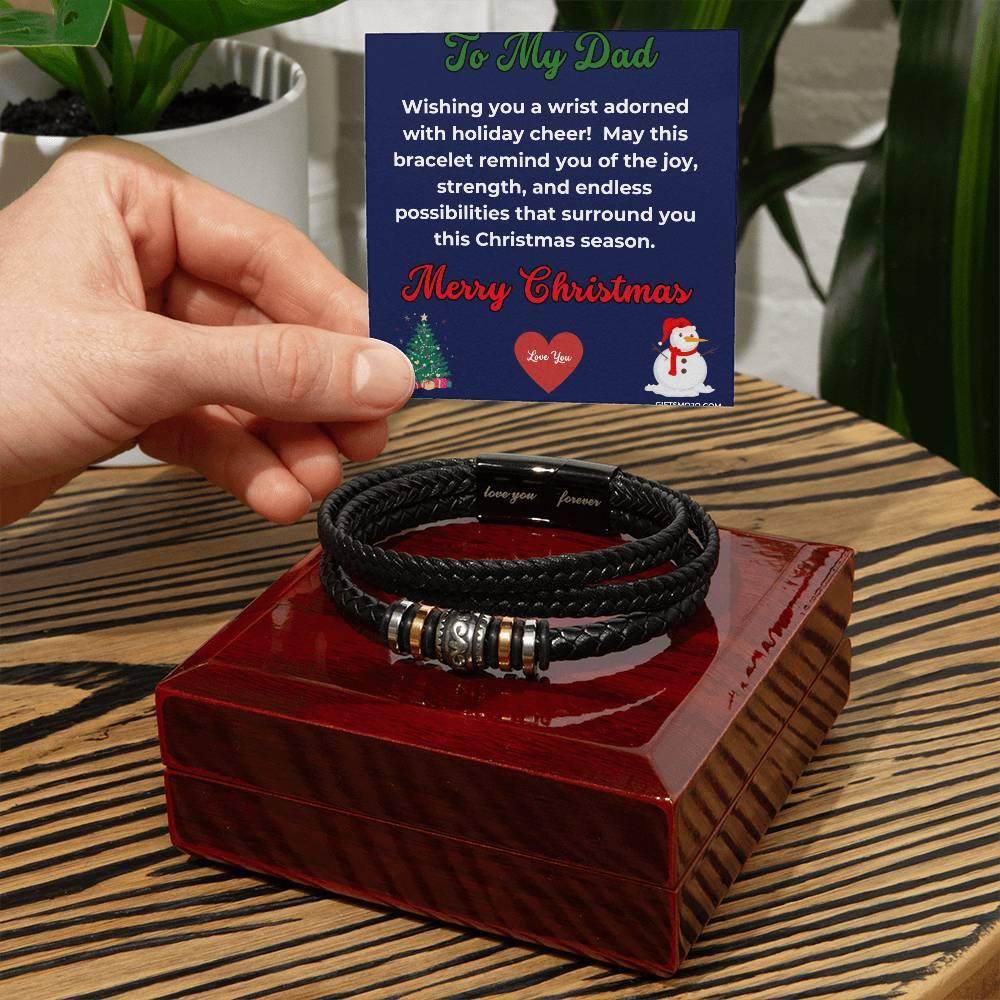 Christmas Gift To Dad Bracelet - Love You For Ever Bracelet - Giftsmojo