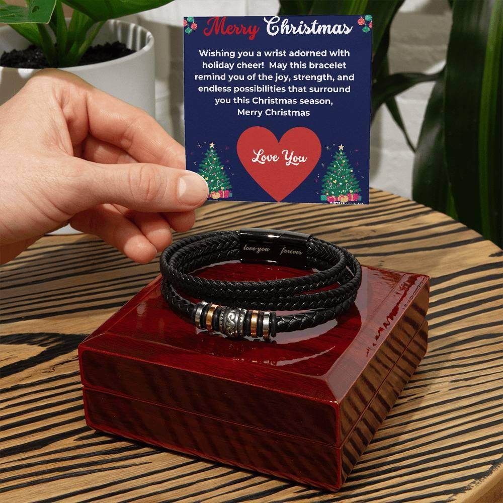 Merry Christmas Love You For Ever Bracelet - Giftsmojo