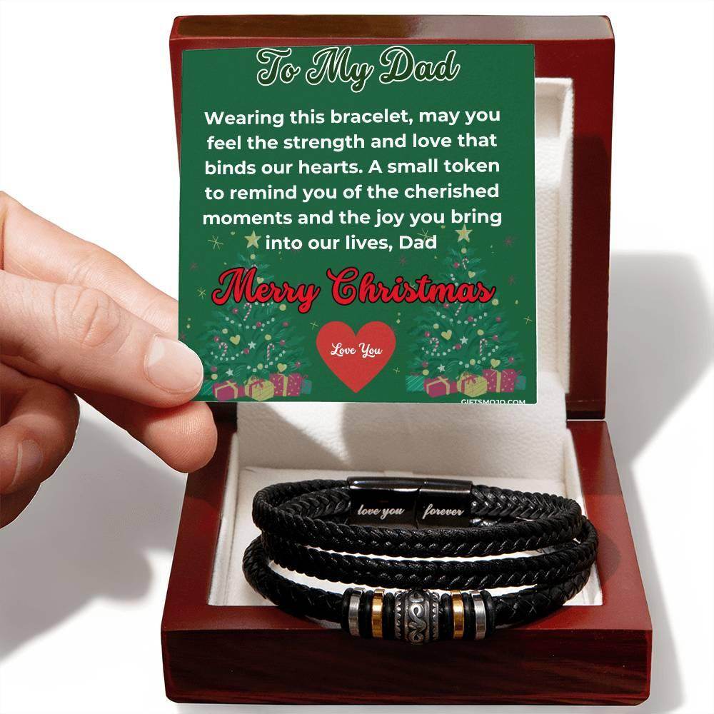 Christmas Gift To My Dad Bracelet - Love You For Ever Bracelet - Giftsmojo