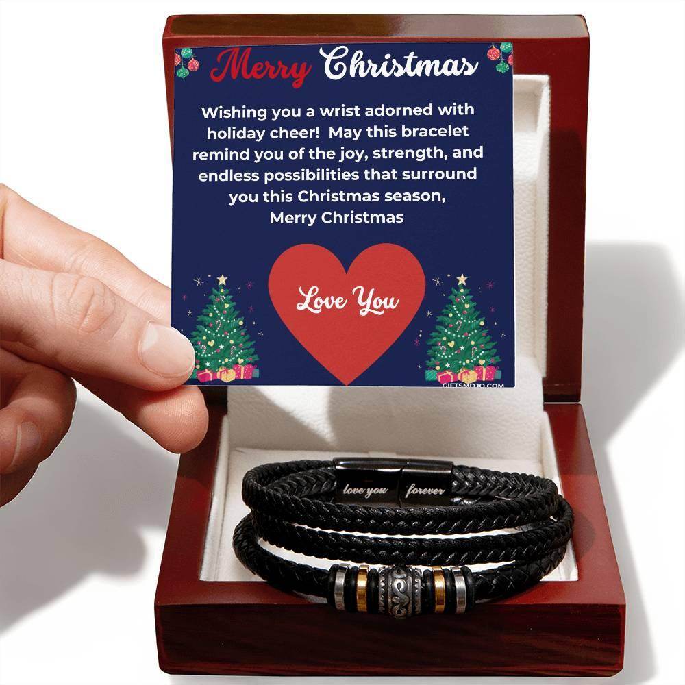 Merry Christmas Love You For Ever Bracelet - Giftsmojo