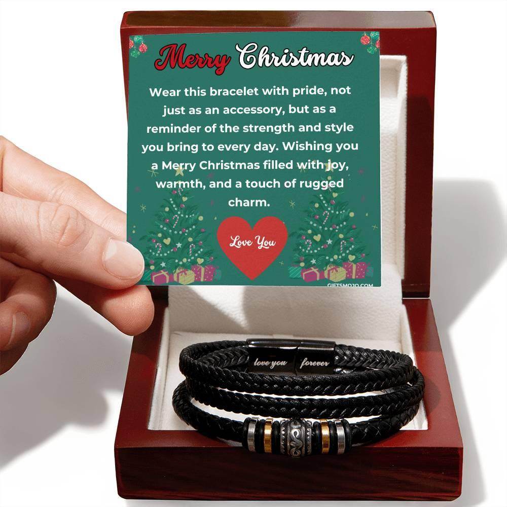 Merry Christmas Gift Bracelet - Love You For Ever Bracelet - Giftsmojo