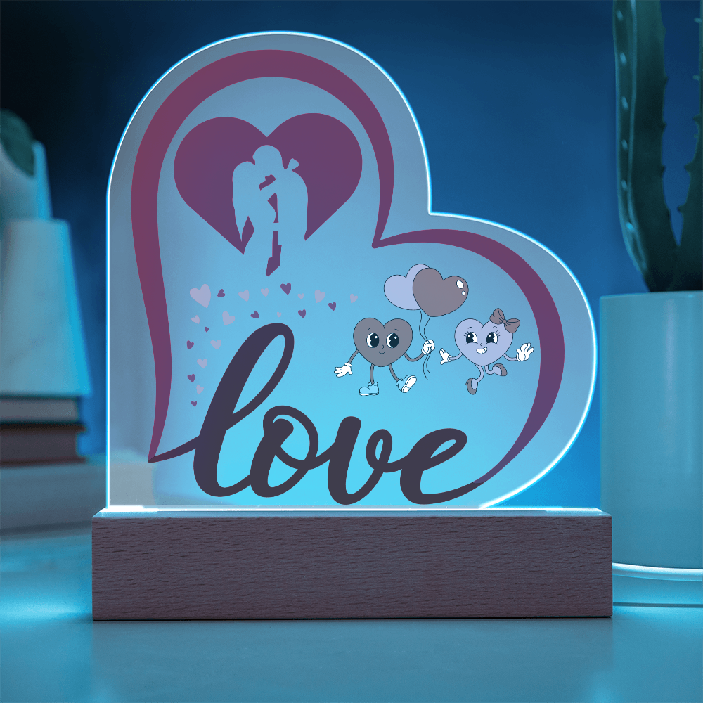 Love Heart Acrylic Plaque