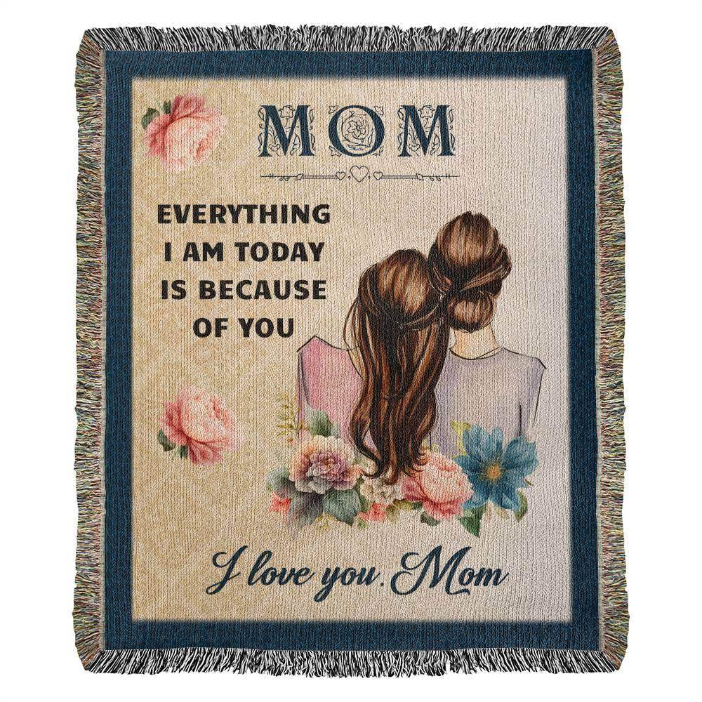 Mom Heirloom Woven Blanket - Great Gift for Mom for Her Birthday, Christmas, Mother's day or Valentine's Day - Giftsmojo