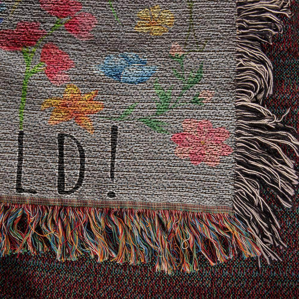 Stay Wild Floral Heirloom Woven Blanket: Embrace the Untamed Beauty - Giftsmojo