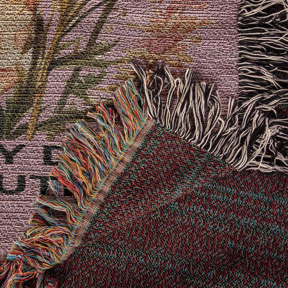 Floral Heirloom Woven Blanket for Mom: Blooms of Love and Comfort - Giftsmojo