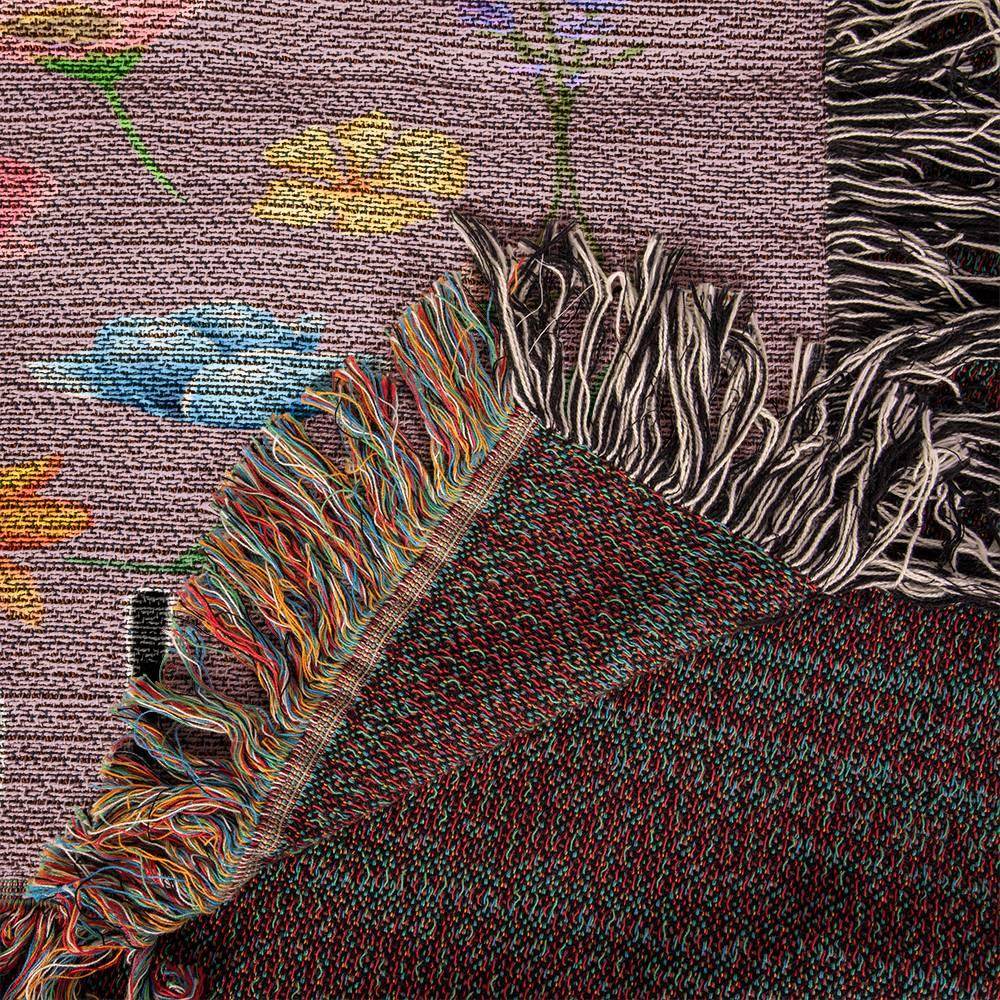 Stay Wild Floral Heirloom Woven Blanket - Great Gift for Flower Lovers or Nature Lovers - Giftsmojo