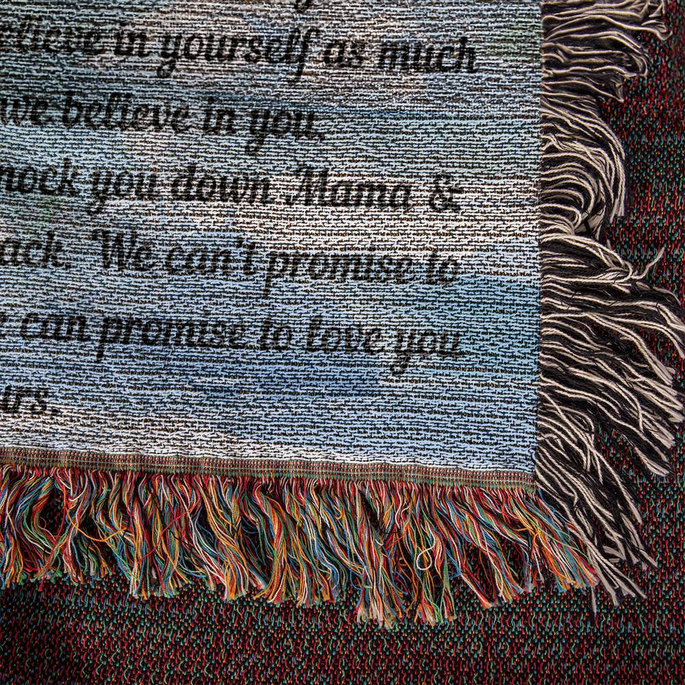 Personalized Mama and Papa Bear Milestone Blanket - Heirloom Woven Blanket - Giftsmojo