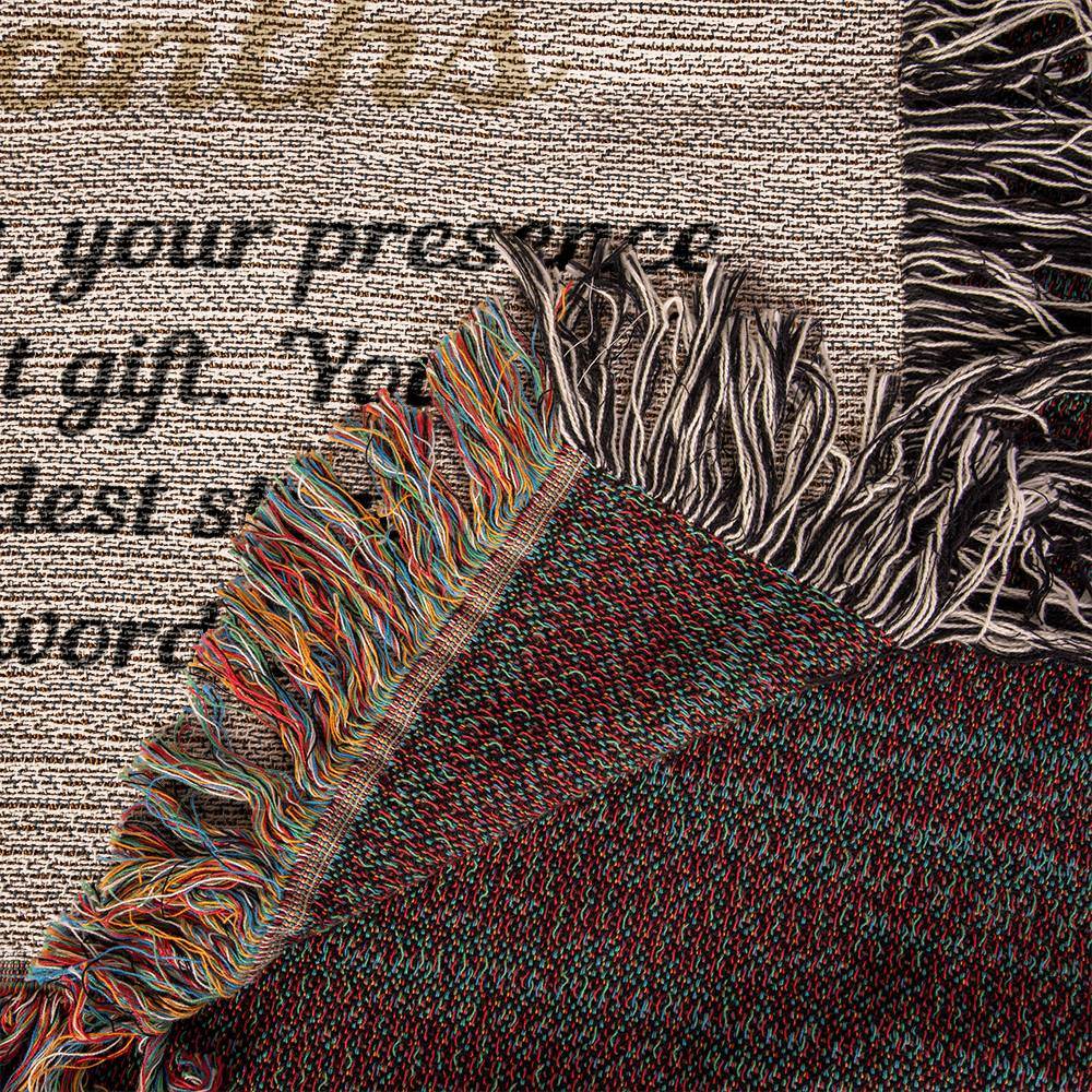 Personalized Flower Milestone Blanket - Heirloom Woven Blanket - Giftsmojo