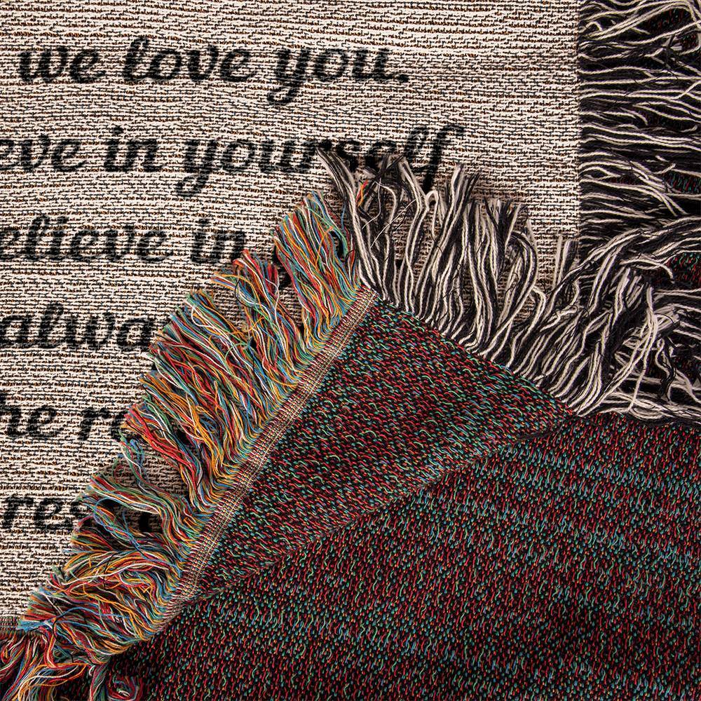 Personalized Floral Milestone Blanket - Heirloom Woven Blanket - Giftsmojo