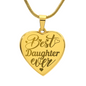 Personalized Engraved Heart Necklace for Daughter