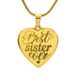 Personalized Engraved Heart Necklace for Sister