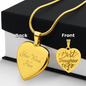 Personalized Engraved Heart Necklace for Daughter