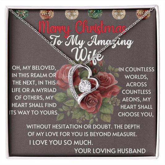 Custom Christmas Gift to Wife From Husband - Forever Love Necklace - Giftsmojo