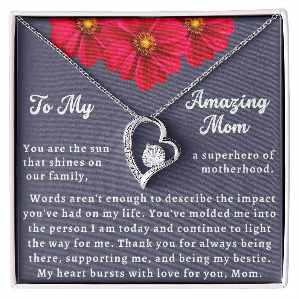 Custom Necklace Gift To Mom for Christmas - Forever Love Necklace To My Amazing Mom - Giftsmojo